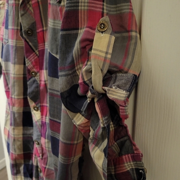 Mei Na Paid Button Down Shirt size 8 - Picture 5 of 6